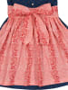 Turi Landhaus Dirndl donkerblauw/koraalrood
