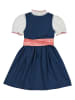 Turi Landhaus Dirndl donkerblauw/koraalrood
