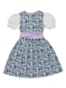 Turi Landhaus Dirndl blauw/wit/lila