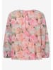 More & More Blouse lichtroze/groen/crème