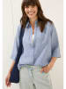 Cecil Leinen-Bluse in Hellblau/ Weiß