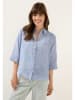 Cecil Linnen blouse lichtblauw/wit