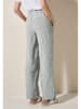 Cecil Linnen broek mintgroen/wit
