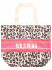 Zwillingsherz Stofftasche "Wild Mind" in Beige/ Pink/ Schwarz - (B)45 x (H)38 x (T)17 cm