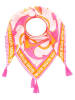Zwillingsherz Viereck "Ocean" in Orange/ Pink - (L)130 x (B)130 cm