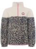 Zwillingsherz Fleecepullover "Leo Lover" in Beige/ Schwarz