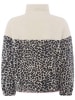 Zwillingsherz Fleece trui "Leo Lover" beige/zwart