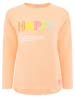 Zwillingsherz Longsleeve "Happy" in Orange/ Bunt