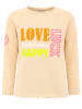 Zwillingsherz Longsleeve "Love Luck Happy" in Beige/ Bunt