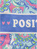 Zwillingsherz Stofftasche "Positive Vibes" in Blau/ Grün/ Hellblau - (B)45 x (H)38 x (T)17 cm
