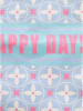 Zwillingsherz Stofftasche "Happy Days" in Hellblau/ Rosa/ Weiß - (B)45 x (H)38 x (T)17 cm