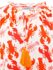 Zwillingsherz Bluse "Lobster Mix" in Weiß/ Rot