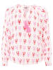 Zwillingsherz Bluse "Lobster" in Weiß/ Rosa/ Rot