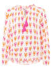 Zwillingsherz Bluse "Lobster" in Weiß/ Pink/ Orange