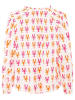 Zwillingsherz Bluse "Lobster" in Weiß/ Pink/ Orange
