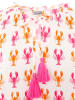 Zwillingsherz Bluse "Lobster" in Weiß/ Pink/ Orange