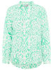 Zwillingsherz Blouse "Ornamente" turquoise/wit