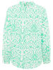 Zwillingsherz Blouse "Ornamente" turquoise/wit