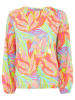Zwillingsherz Blouse "Power Farben" oranje/groen/lichtblauw