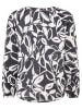 Zwillingsherz Blouse "Blätter" wit/zwart