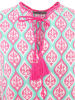 Zwillingsherz Jurk "Ovale Ranken" roze/turquoise