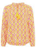 Zwillingsherz Blouse "Ovale Ranken" geel/lichtroze
