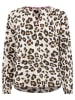 Zwillingsherz Bluse "Klassisches Leo" in Creme/ Schwarz