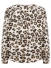Zwillingsherz Bluse "Klassisches Leo" in Creme/ Schwarz