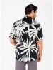 KEY LARGO Hemd "Palms" - Regular fit - in Creme/ Schwarz