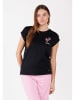 KEY LARGO Shirt "Flamingo" in Schwarz