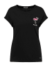 KEY LARGO Shirt "Flamingo" in Schwarz