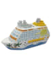 G. Wurm Skarbonka "Cruise ship" w kolorze biało-żółtym - 20 x 11 x 7 cm