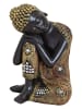 G. Wurm Figurka dekoracyjna "Buddha" w kolorze złoto-czarnym - 12 x 17 x 12 cm