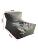 FLORIANE GARDEN Zitzak grijs - (B)75 x (H)70 x (D)95 cm
