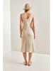 Bianco Lucci Gebreide jurk beige