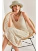 Bianco Lucci Gebreide jurk beige