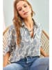 Bianco Lucci Blouse wit/blauw