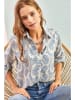 Bianco Lucci Blouse wit/blauw
