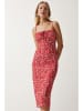 Happiness Istanbul Jurk rood/wit