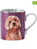 Mikasa Kubki (2 szt.) "Cockapoo" w kolorze fioletowo-jasnobrązowym - 280 ml