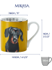 Mikasa 2-delige set: koppen "Dashchund" geel/zwart - 280 ml