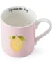 Mikasa 2-delige set: koppen "Lemon" lichtroze/geel - 280 ml