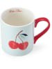 Mikasa 2er-Set: Tassen "Cherry" in Weiß/ Rot - 280 ml