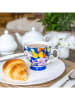 Mikasa 2er-Set: Kaffeetassen "Blue Butterfly" in Blau/ Rosa/ Gelb - 400 ml