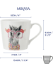 Mikasa Kop "Horse" wit/grijs/lichtroze - 380 ml