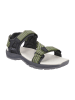 CMP Leder-Trekkingsandalen "Khalys" in Grau/ Grün