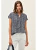 Cecil Bluse in Dunkelblau/ Weiß