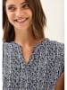 Cecil Bluse in Dunkelblau/ Weiß