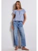 Street One Bluse in Blau/ Weiß