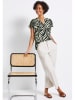 Street One Blouse wit/zwart/groen